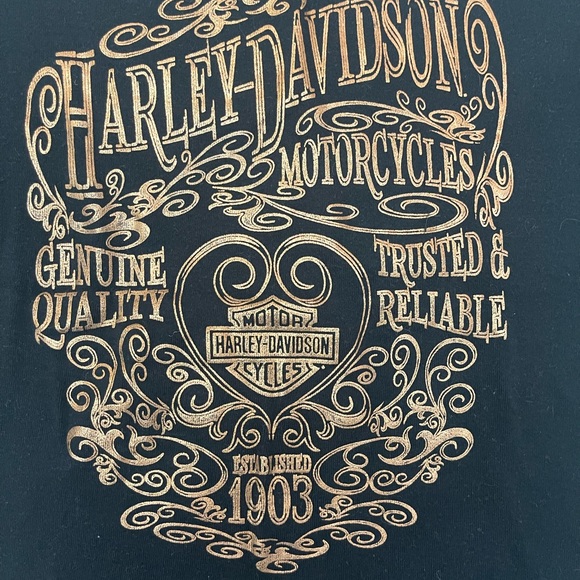 🩵HARLEY DAVIDSON Hunter’s Moon Fitted T-Shirt, Small - Picture 2 of 5